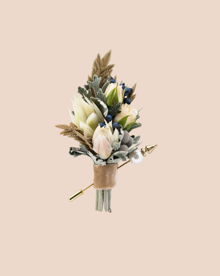 Boutonnière Madame Rosé